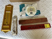 Vintage Advertising Thermometers & Ruler/Levels