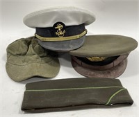 Lot Of Vintage Military Caps