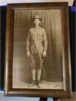 Antique Framed 1918 black & white photo of