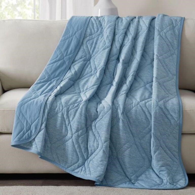 60" x 70" Brookstone Cooling Throw, Blue