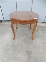 FRENCH PROVINCIAL GLASS LAMP TABLE