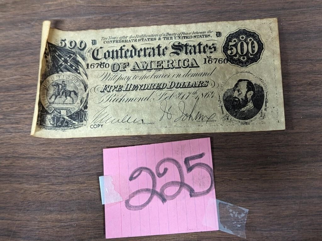 Confederate States Money - Reproduction