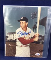 Signed Stan Musial Baseball Photo and Certificate