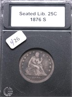 1876 SSEATED QUARTER VG
