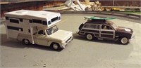 (2) Die cast cars including Ford Woody and Chevy