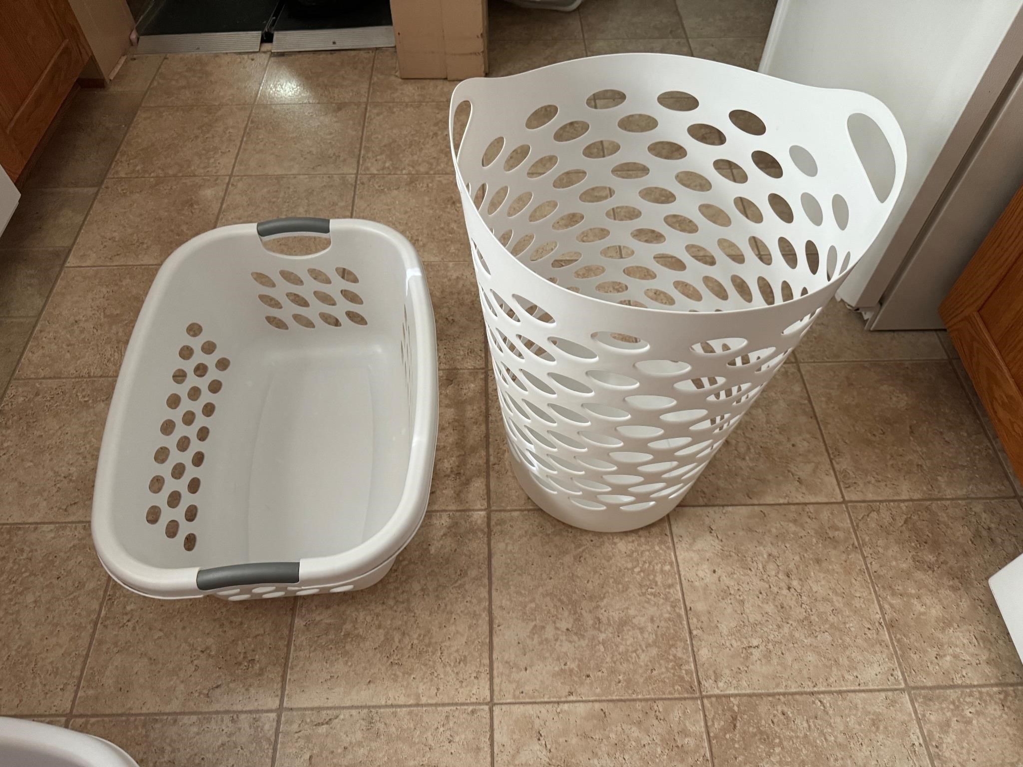 2 laundry baskets