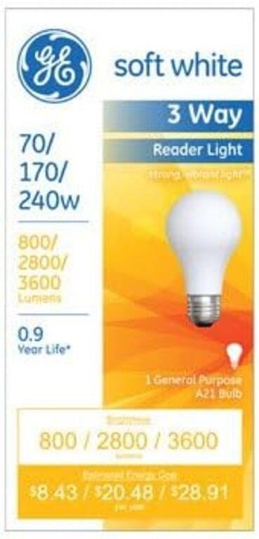 6 Pack - Reader Light Bulb, Soft White, 3-Way,