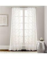 EMBROIDED SHEET PANEL CURTAIN 37 X 84"