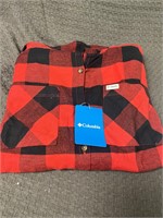 Columbia womens L hooded flannel
