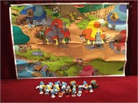 21 Smurfs & 36" x 24" Play Sheet