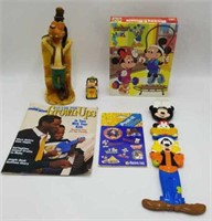 Vtg Mickey & Goofy Toy Lot 3B3A