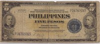 Philippines 5 Pesos Series 66 WWII SF SN+Gift PHEV