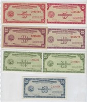 PHILIPPINES 5,10,20&50 (1949) x 7 Different PhCC