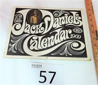1969 Jack Daniels Wall Calendar