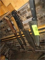 Knives and cutting board