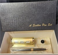 Scottco Pen Set Perpetual Calendar Onyx Sheaffer