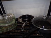 PYREX GLASS BAKING DISHES & FRYING PANS