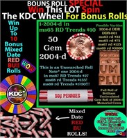 1-10 FREE BU RED Penny rolls with win of this 2004