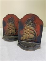 Cast iron ship bookends