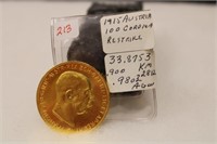 1915 Austria 100 Corona Gold restrike