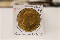 1915 Austria 100 Corona Gold restrike