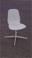 Mid-century white swivel chair