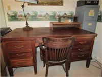 Walnut desk & chair