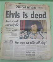 1977 Chicago Sun Times - Elvis Is Dead Newspaper