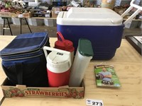 ASSORTMENT OF COOLERS, BEER BELT