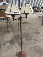 VINTAGE FLOOR LAMP W CARDBOARD SHADES