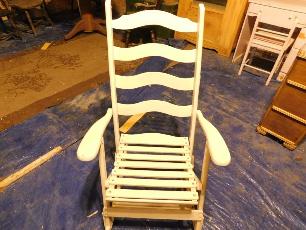 Chaise bersante en bois (Blanche)