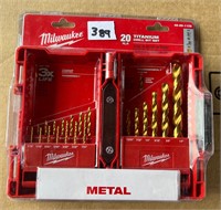 Milwaukee 20pc Titanium Drill Bit Set, Metal