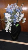 Vase with Fake Flower Arrangement