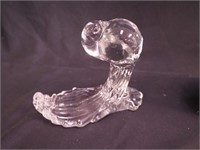 Heisey 6" crystal Pouter Pigeon figurine