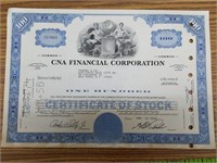 CNA financial corp stock certificate