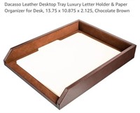 MSRP $71 Leather Desktop Tray