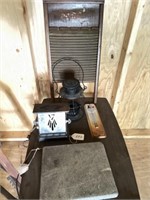 Wash Board, Lantern, Toaster, Foot Warmer