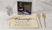 Blessings Table Runner, Cookbook & Wood Spoons