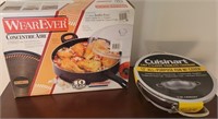 J - WEAR EVER SKILLET & CUISINART PAN W/ LID