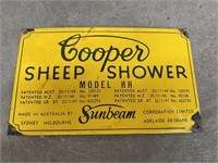 Original Coopers Sheep Shower enamel sign