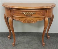 Thomasville French style oak console with drawer