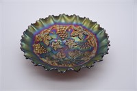 Fenton Carnival Glass Bowl Basket Weave and