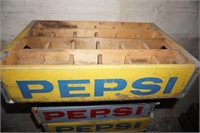 Yellow Wooden Pepsi Bottle Tray