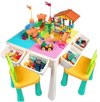 Toddler Activity Table & Chair & Building Blocks