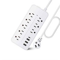 8 AC Outlets & 3 USB Power Strip