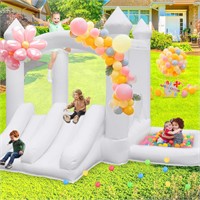 White Bounce House for Kids - 12x9x7ft Inflatable