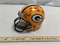Packers Mini Helmet With 7 Autographs