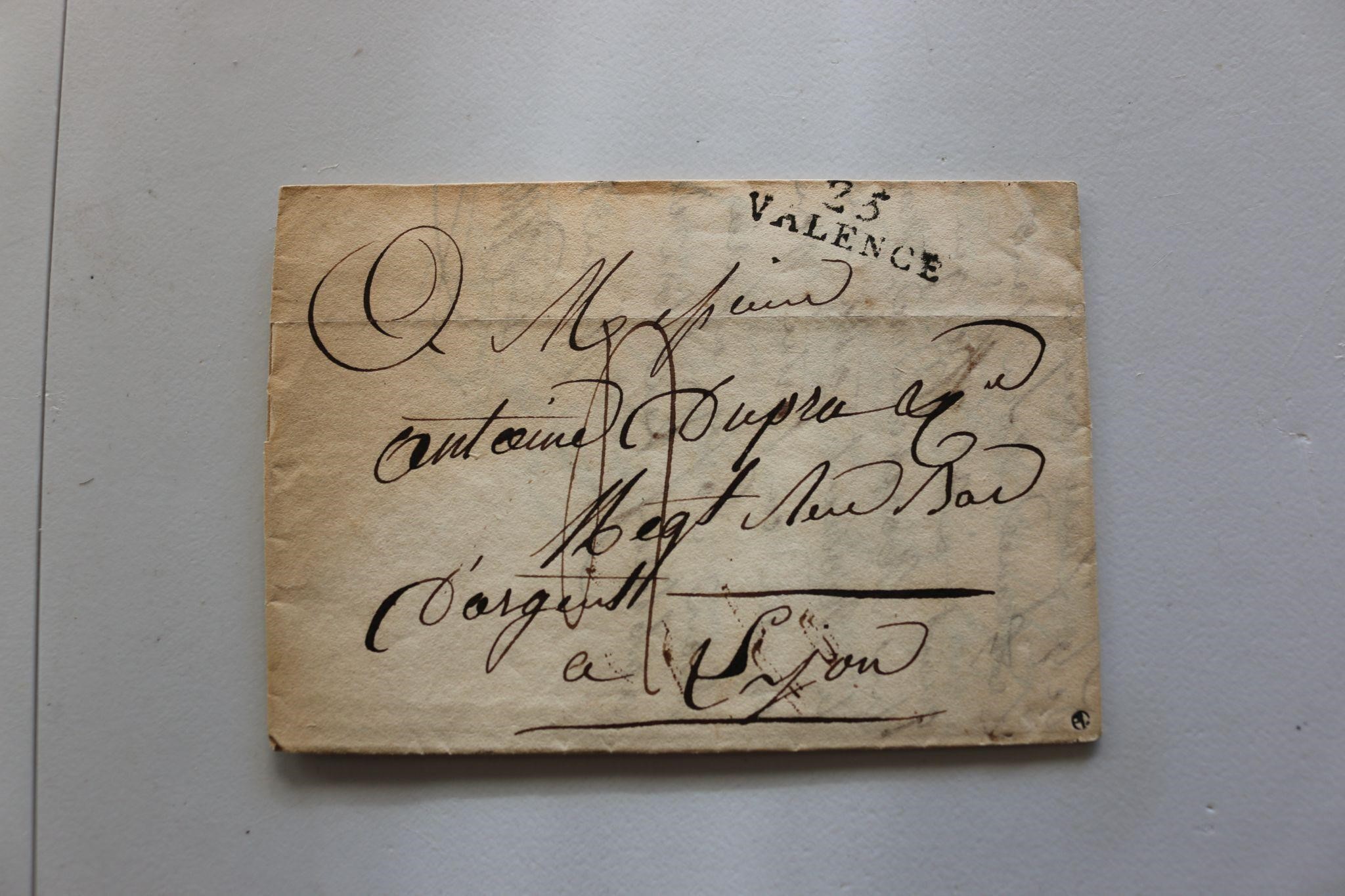 1818 French Single Page Envelope/ Letter