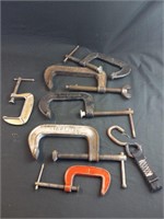 Box Lot of Clamps