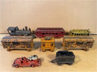 Cast Iron Trains and Cars Lot